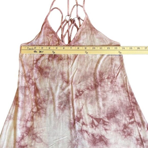 American Eagle Outfitters Strappy Tank Dress Pink White Marble S - Picture 8 of 10